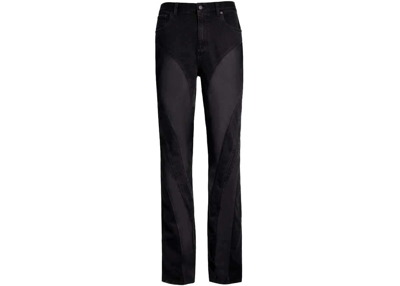 Mugler H&M Spiral-Panel Jeans (Mens) Black