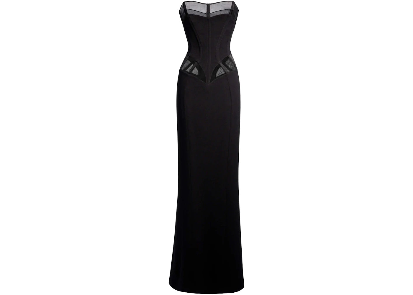 Mugler H&M Strapless Evening Gown Black