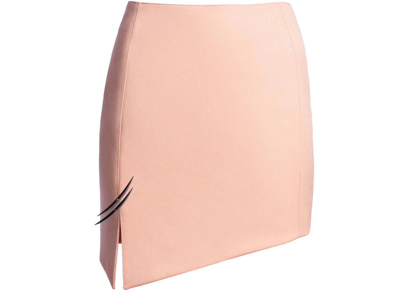 Mugler H&M Wool Mini Skirt Antique Pink