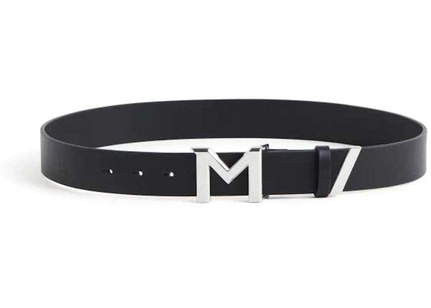 Mugler H&M M-Buckle Leather Belt (Mens) Black