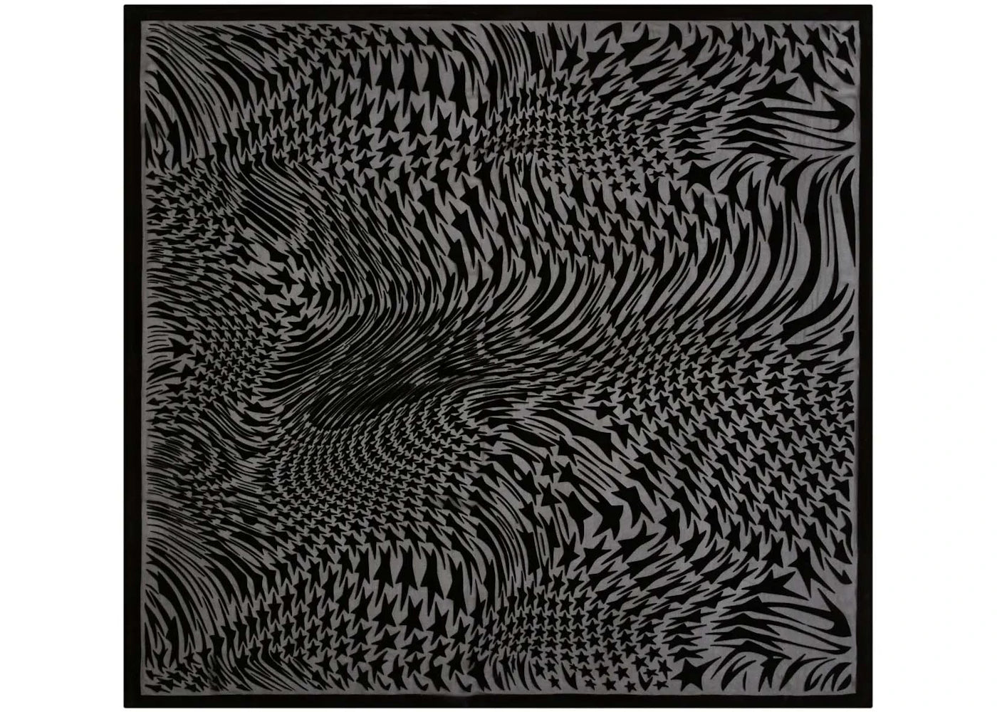 Mugler H&M Swirling-Star Silk-Blend Scarf Black