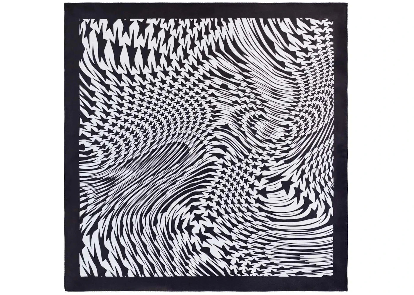 Mugler H&M Swirling-Star Silk Scarf White/Patterned