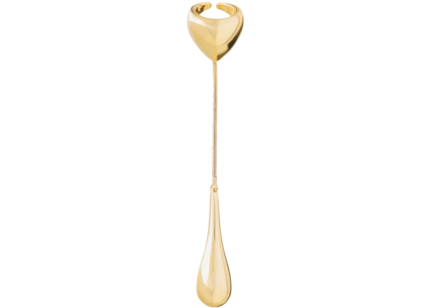 Mugler H&M Teardrop Cocktail Ring Gold-colored