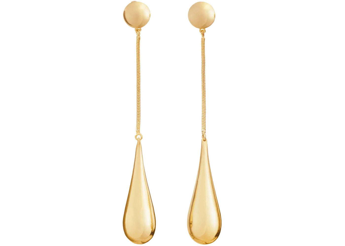 Mugler H&M Teardrop Earrings Gold-colored