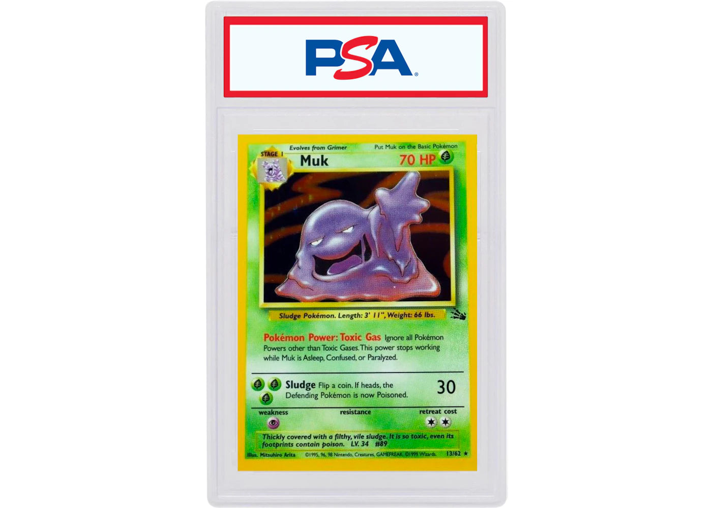 Muk-Holo 1999 Pokemon TCG Fossil #13/62 (PSA or BGS Graded)