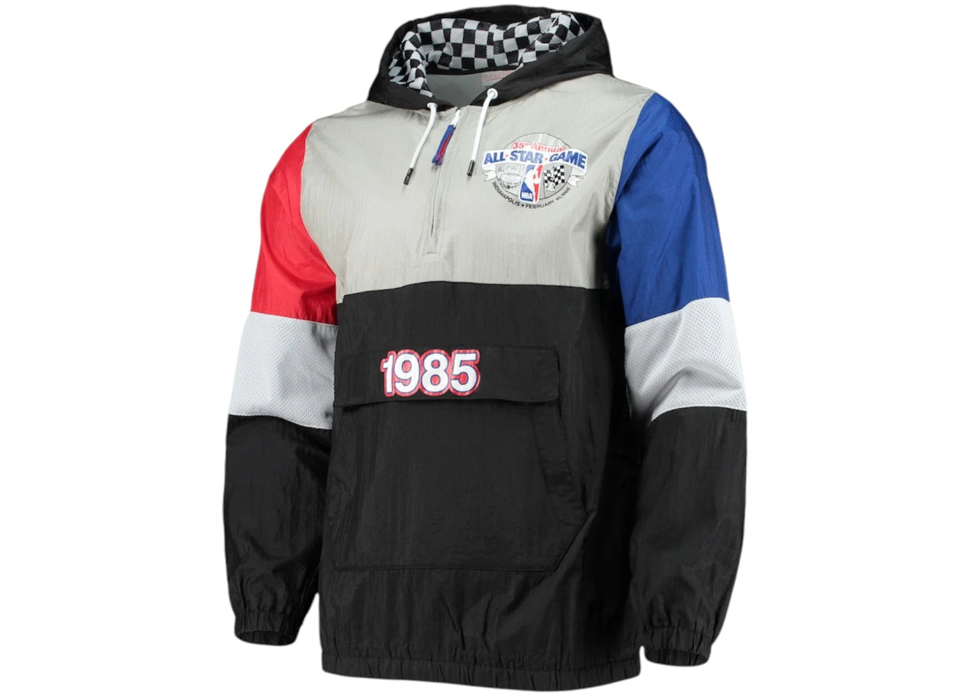 NBA 1985 All-Star Game Surprise Win Hoodie Half-Zip Windbreaker Black