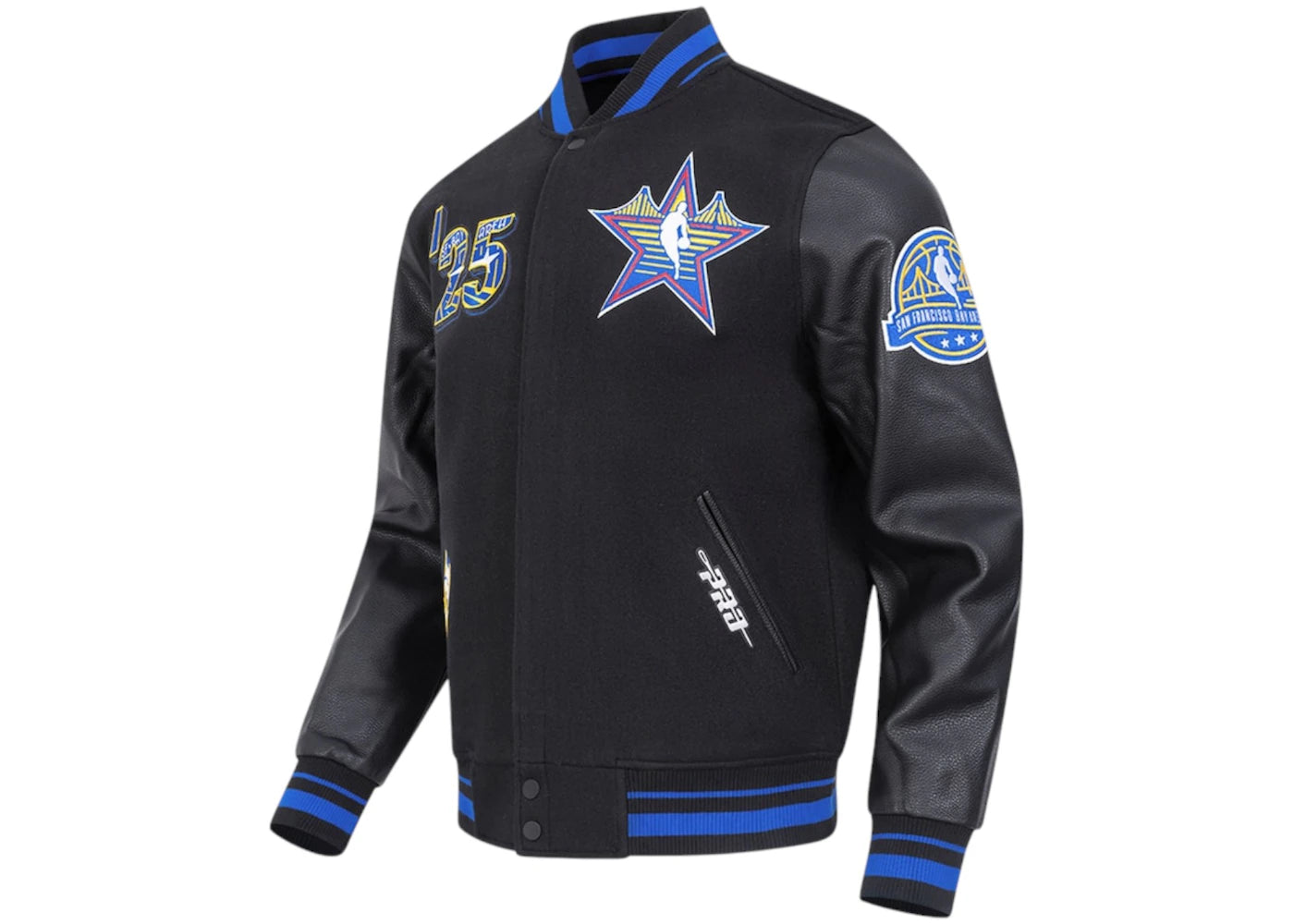 NBA 2025 All-Star Game Pro Standard Wool Varsity Full-Snap Jacket Black
