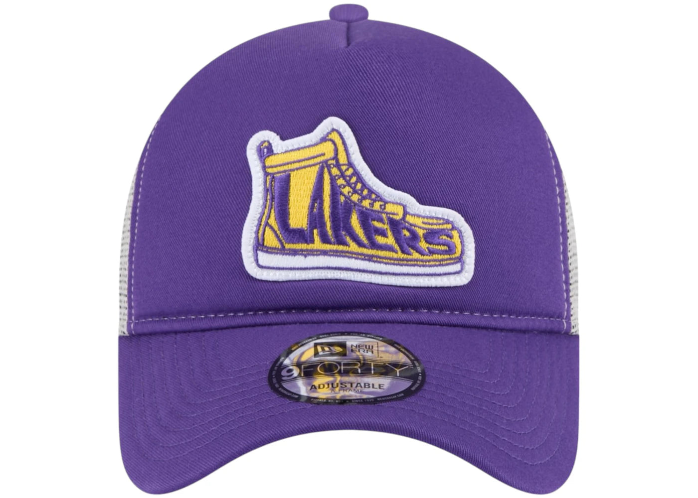 NBA Los Angeles Lakers New Era Victory Grove Vintage Sneaker Trucker 9Forty Adjustable Hat Purple