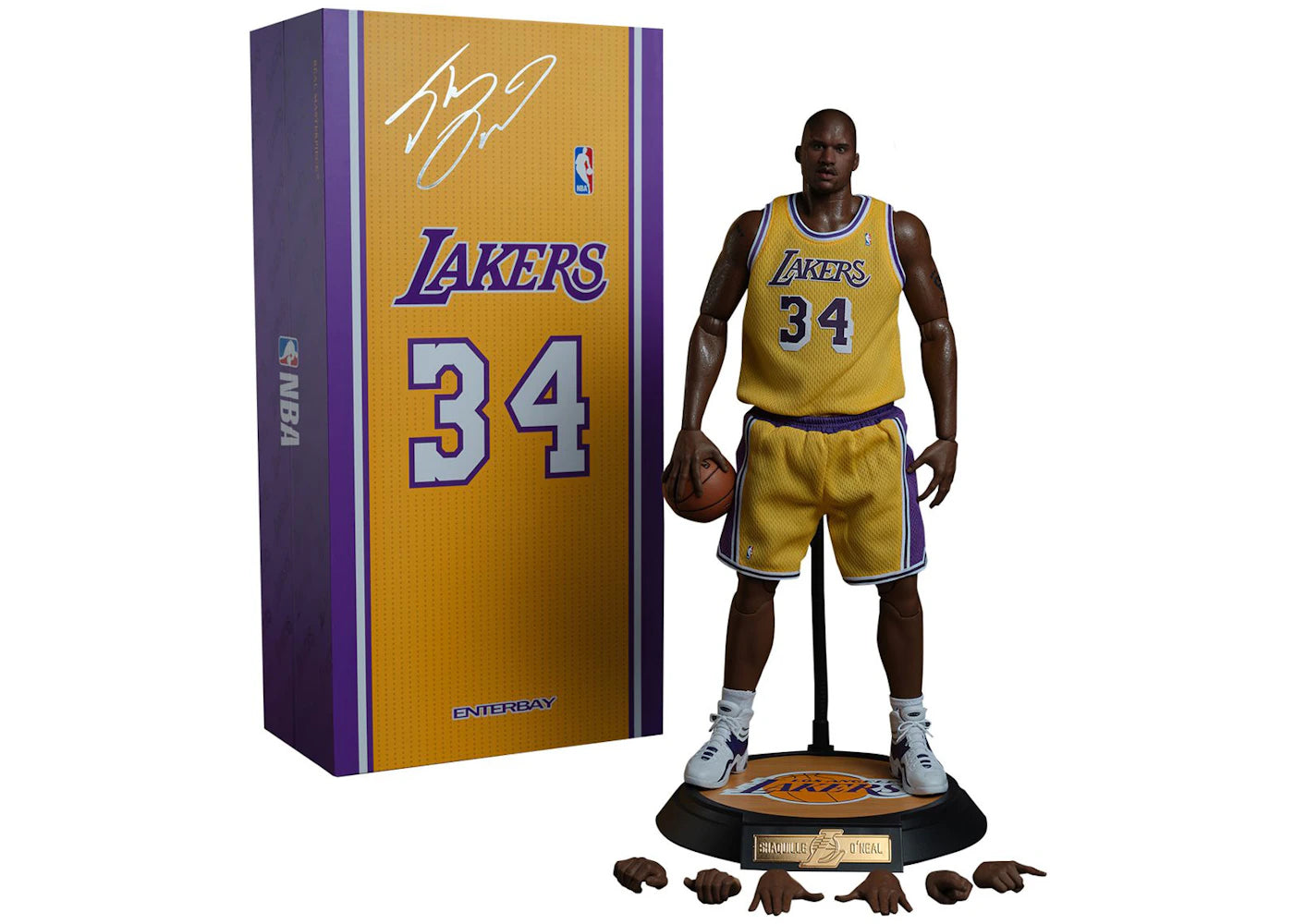 NBA x Enterbay LA Lakers Shaquille O'Neal Real Masterpiece 1:6 Scale Action Figure