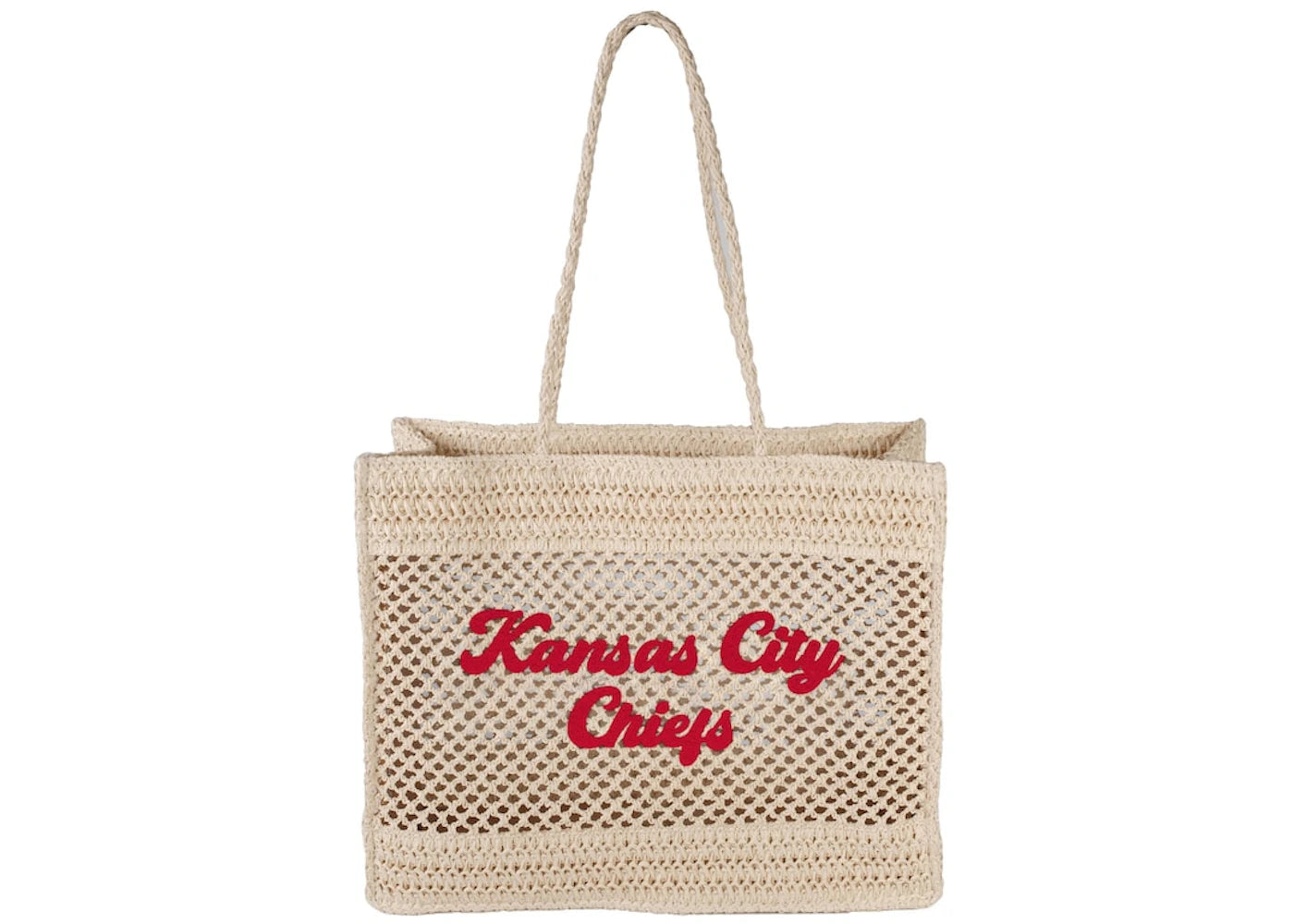 NFL Kansas City Chiefs Coastal Tote Bag Beige/Red