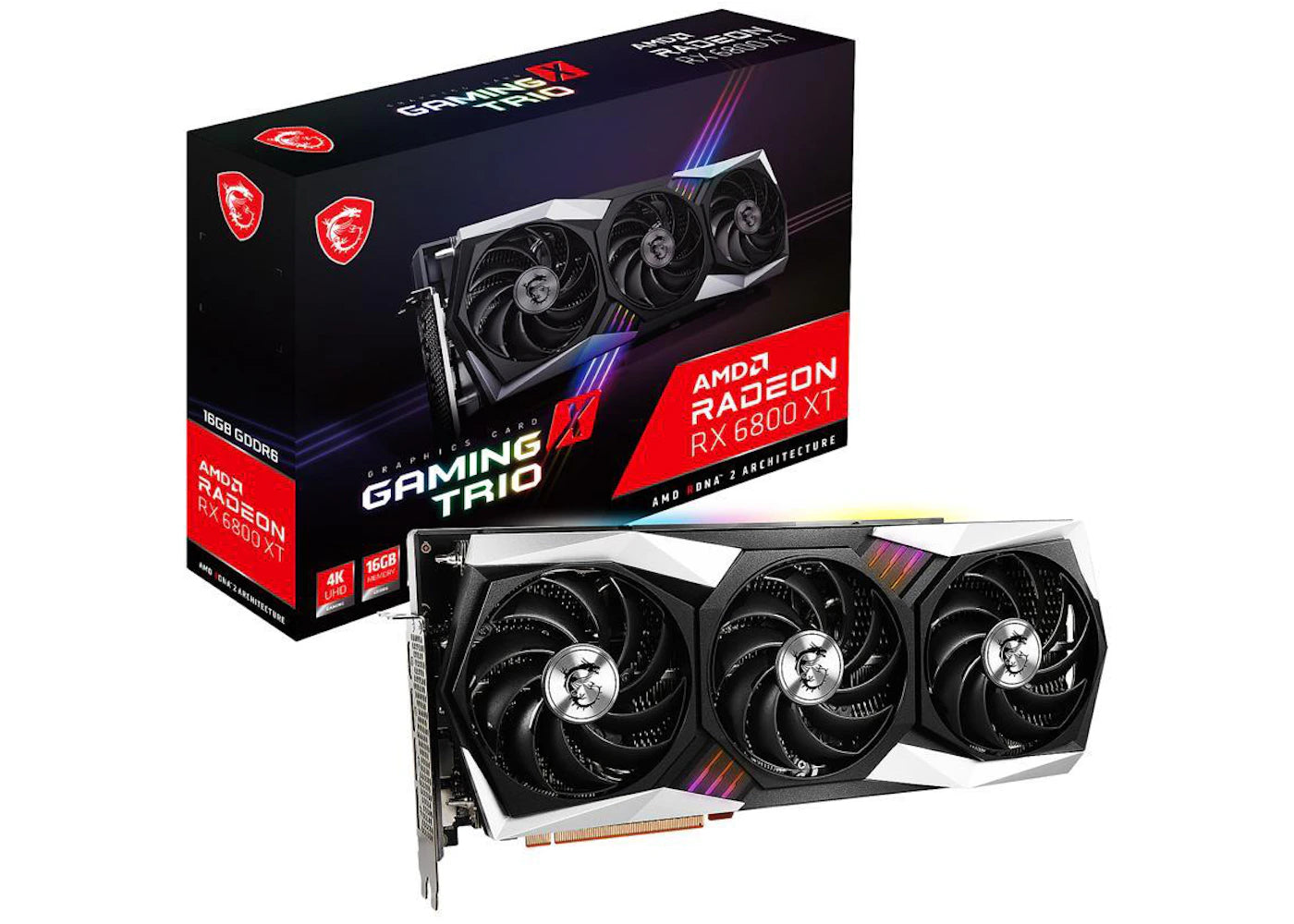 AMD MSI Radeon RX 6800 XT GAMING X TRIO 16G Graphics Card (RX6800 XT GAMING X TRIO 16G)