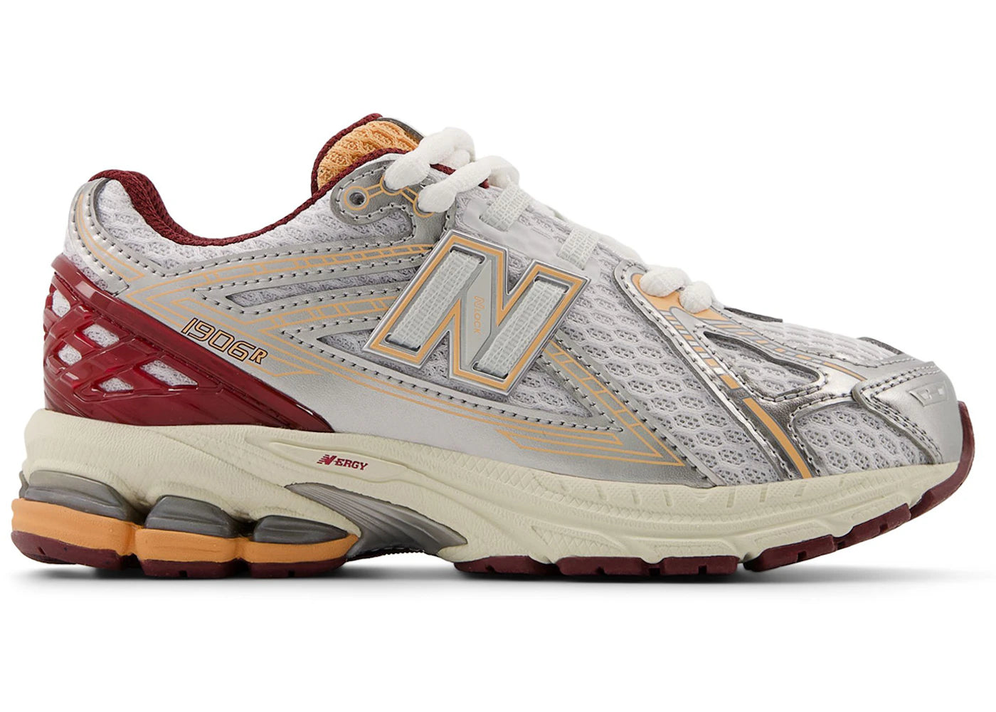 New Balance 1906R Silver Metalic Monarch Burgundy (PS)