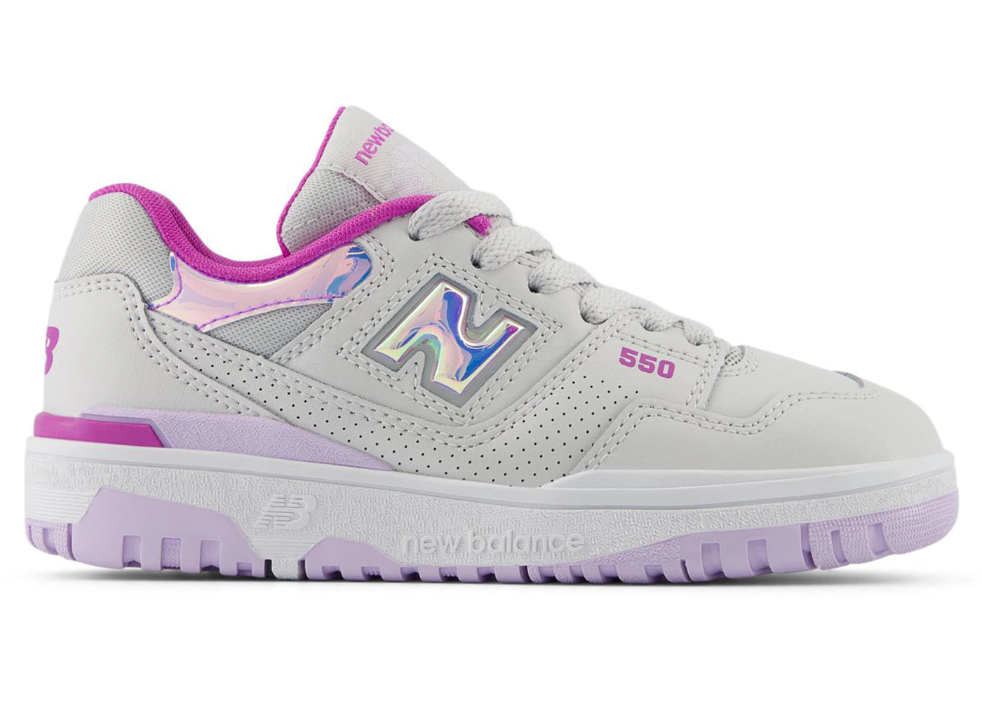 New Balance 550 Grey Matter/Bright Lavender (PS)