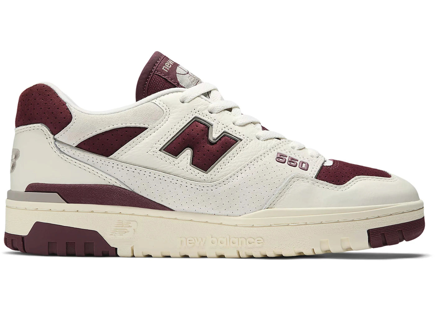 New Balance 550 Sea Salt Classic Crimson