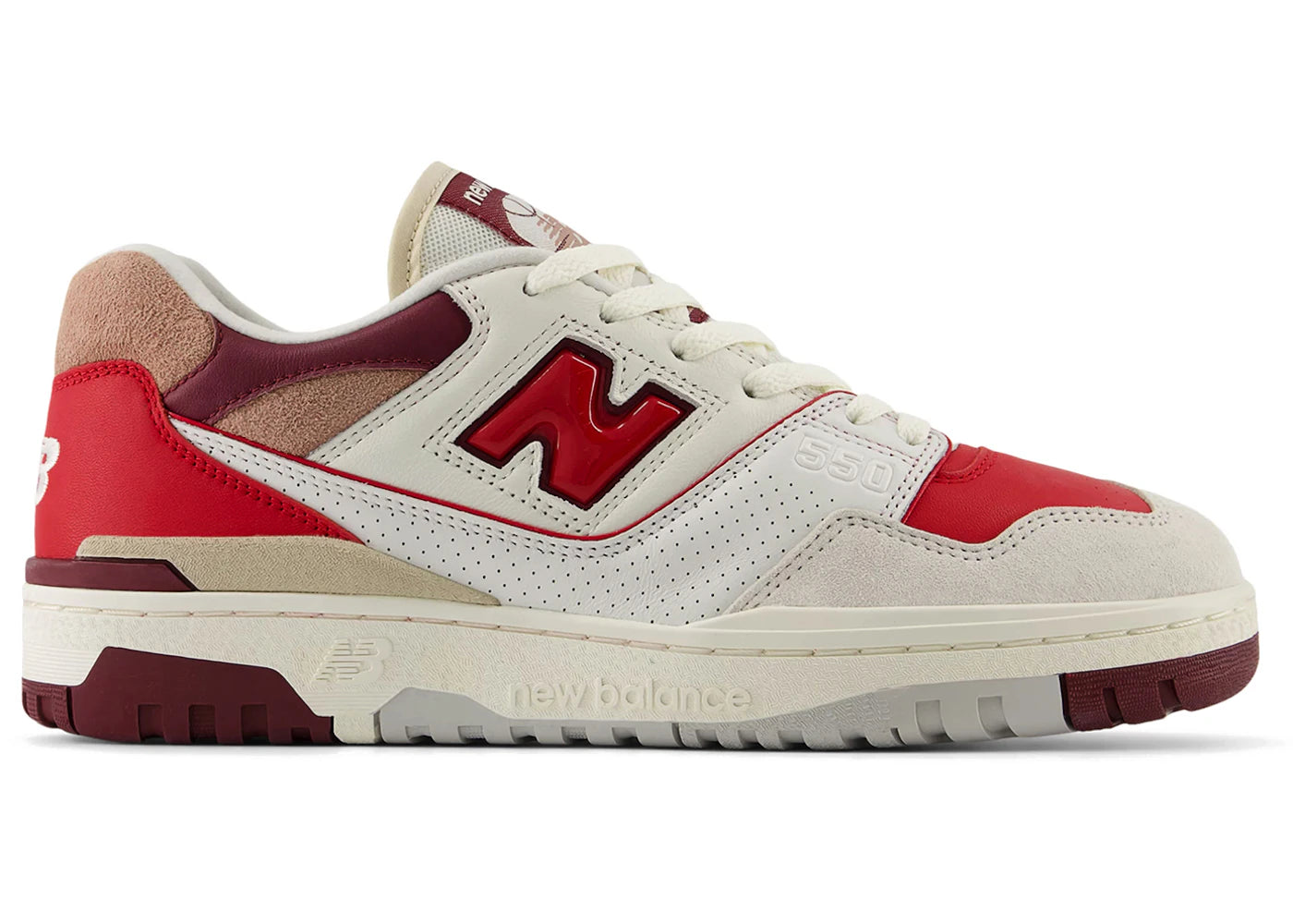 New Balance 550 Sea Salt Reflection Team Red