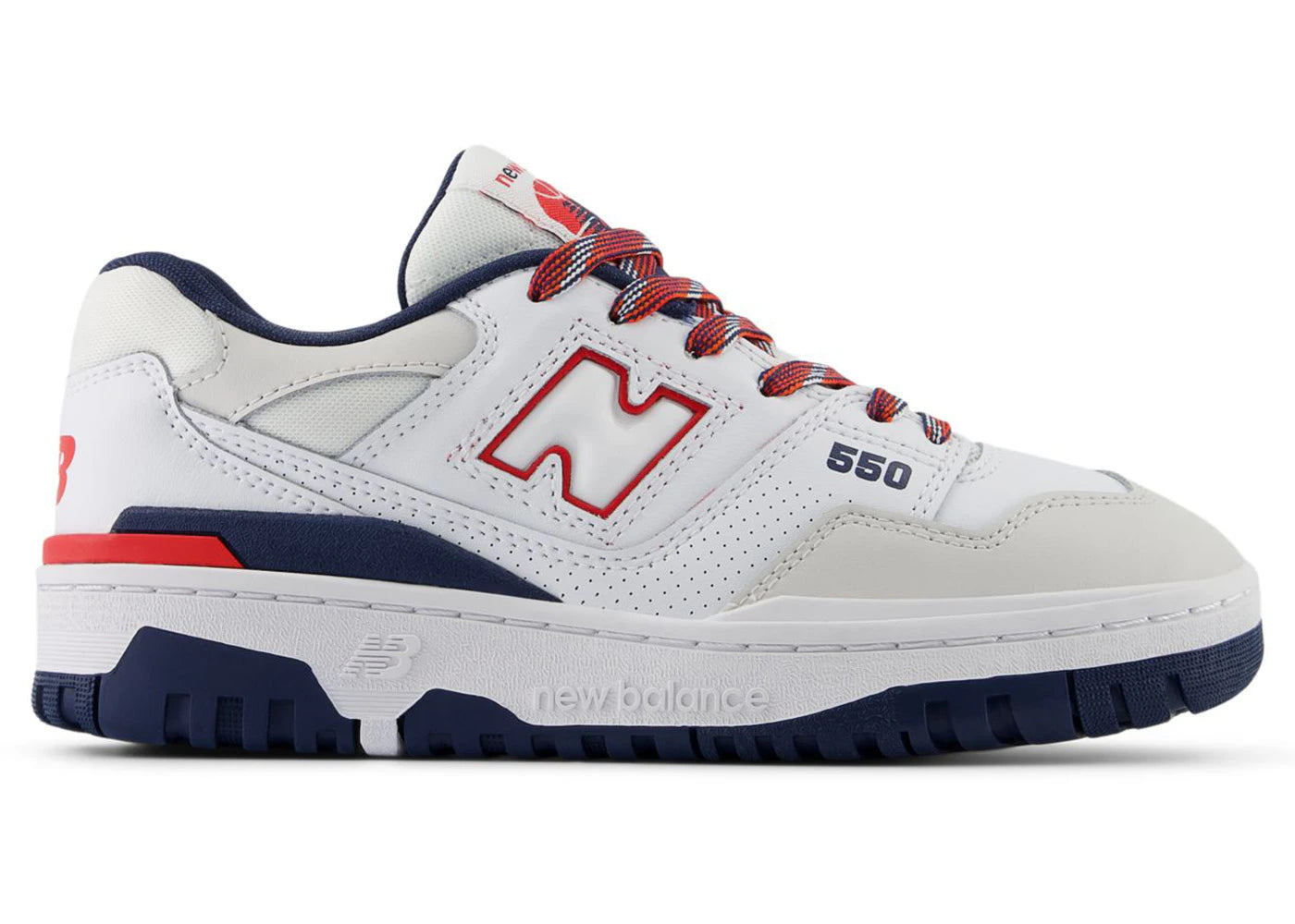 New Balance 550 White True Red Navy (GS)