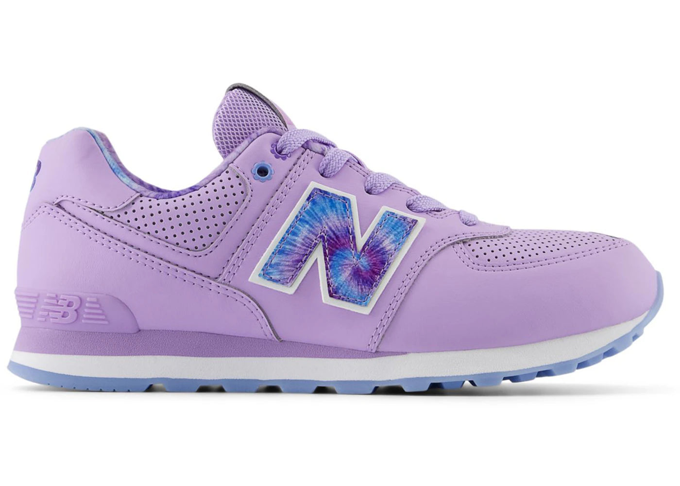 New Balance 574 Lilac Glo Electric Sky Tie-Dye (GS)