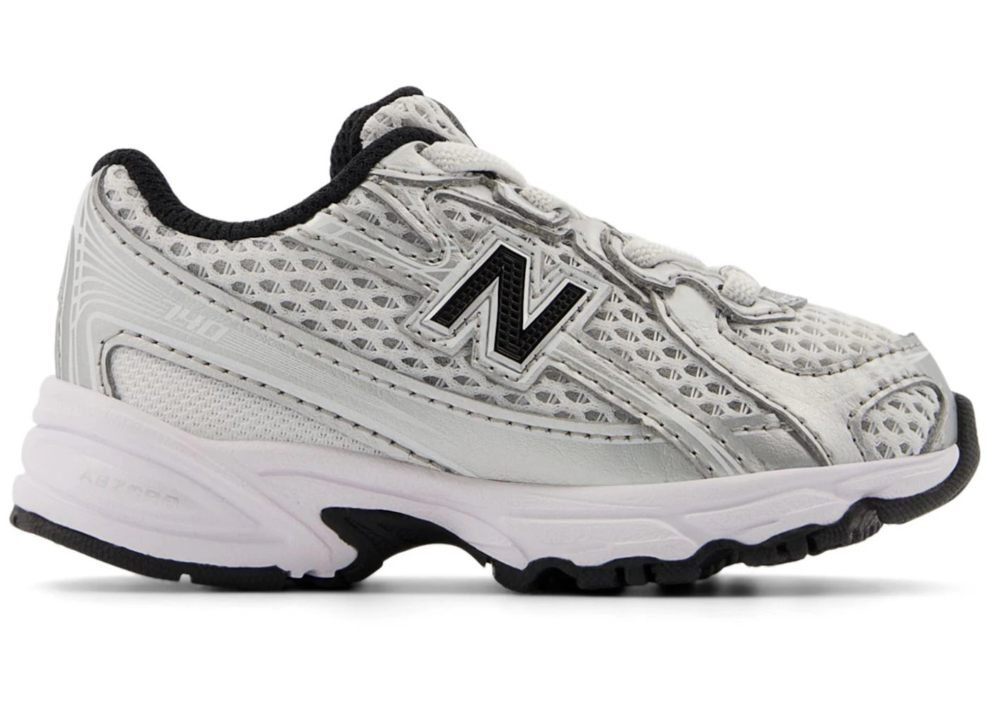 New Balance 740 Bungee Lace Silver Metallic Black (TD)