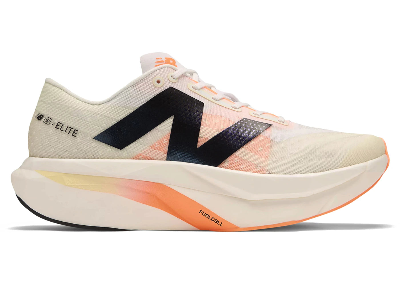 New Balance FuelCell SuperComp Elite v4 White Angora Hot Mango