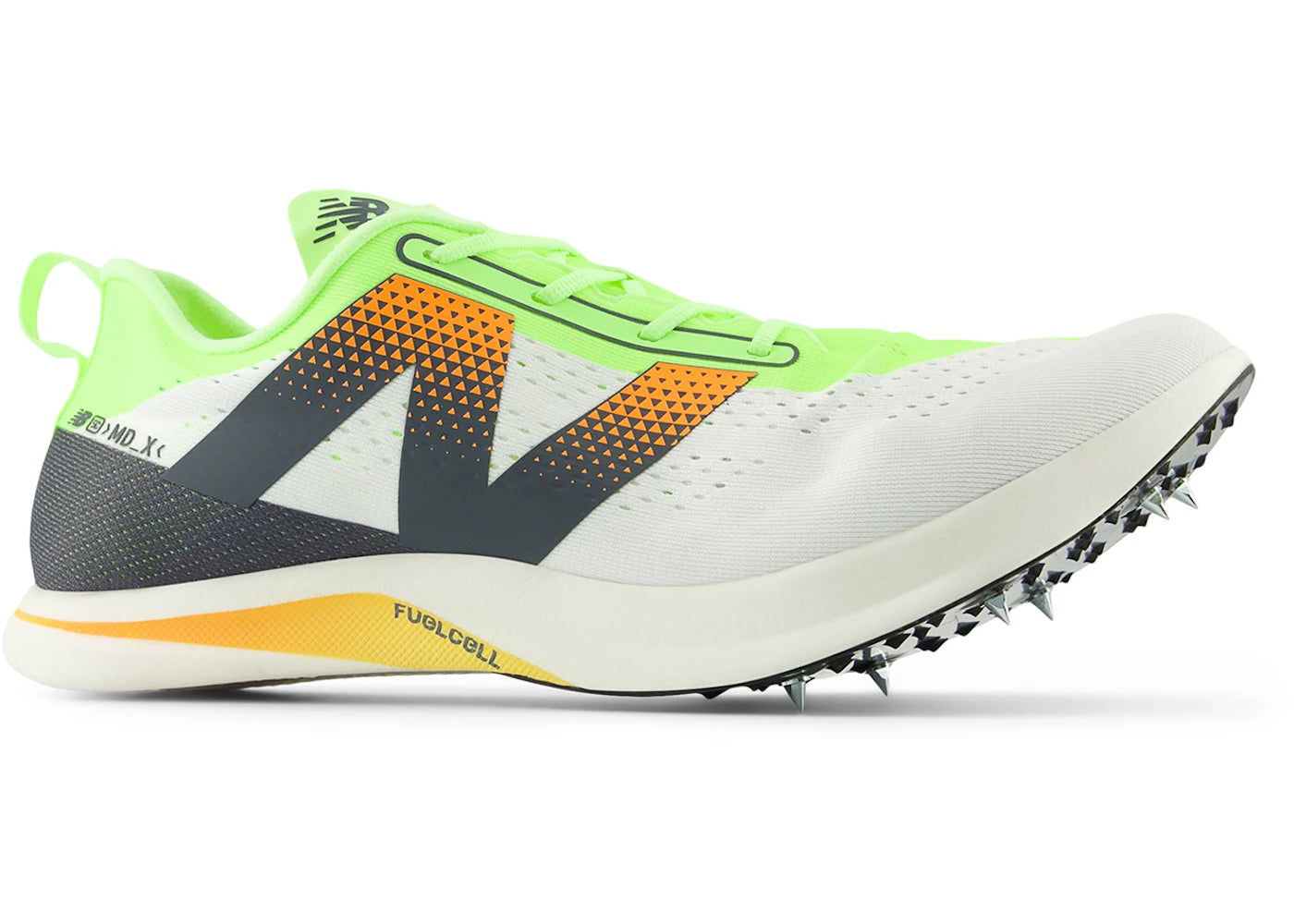 New Balance FuelCell SuperComp MDXv3 White Bleached Lime Glo Hot Mango