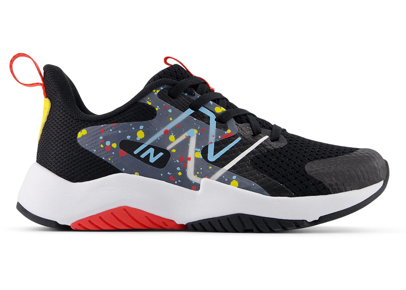 New Balance Rave Run v2 Black Blast Red Team Sky Blue (PS)