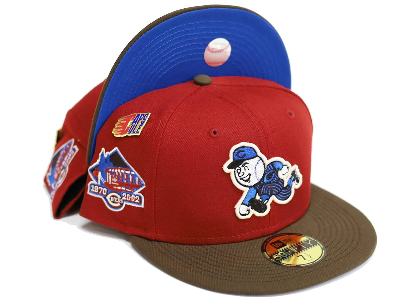 New Era Cincinnati Reds Capsule Nitro 3.0 Collection 1970-2002 59Fifty Fitted Hat Red/Blue