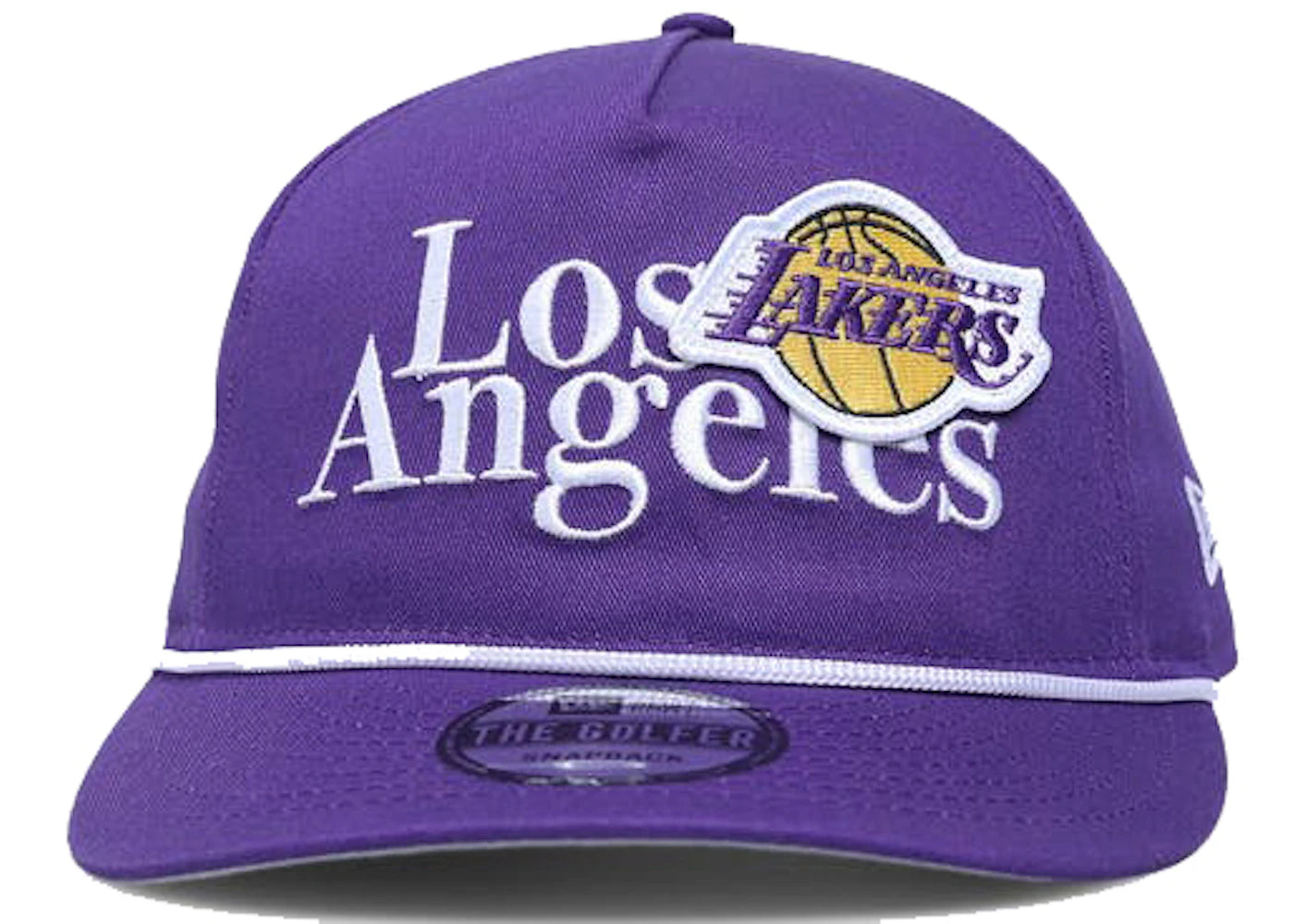 New Era Los Angeles Lakers City Souvenir The Old Golfer Snapback Hat Purple