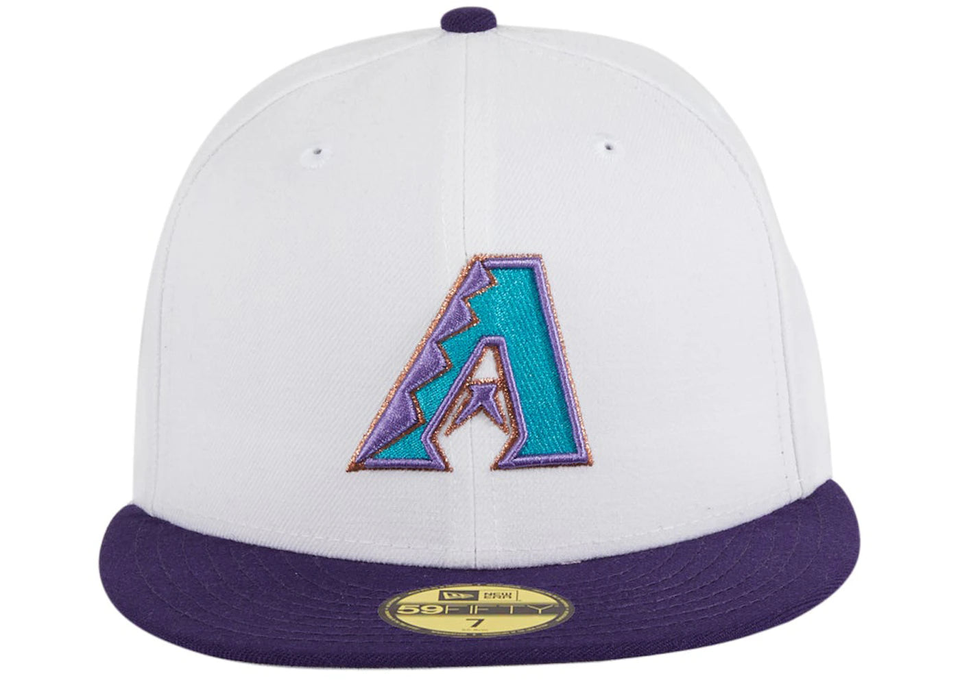 New Era Retro On-Field Arizona Diamondbacks 1998 Hat Club Exclusive 59Fifty Fitted Hat White/Purple