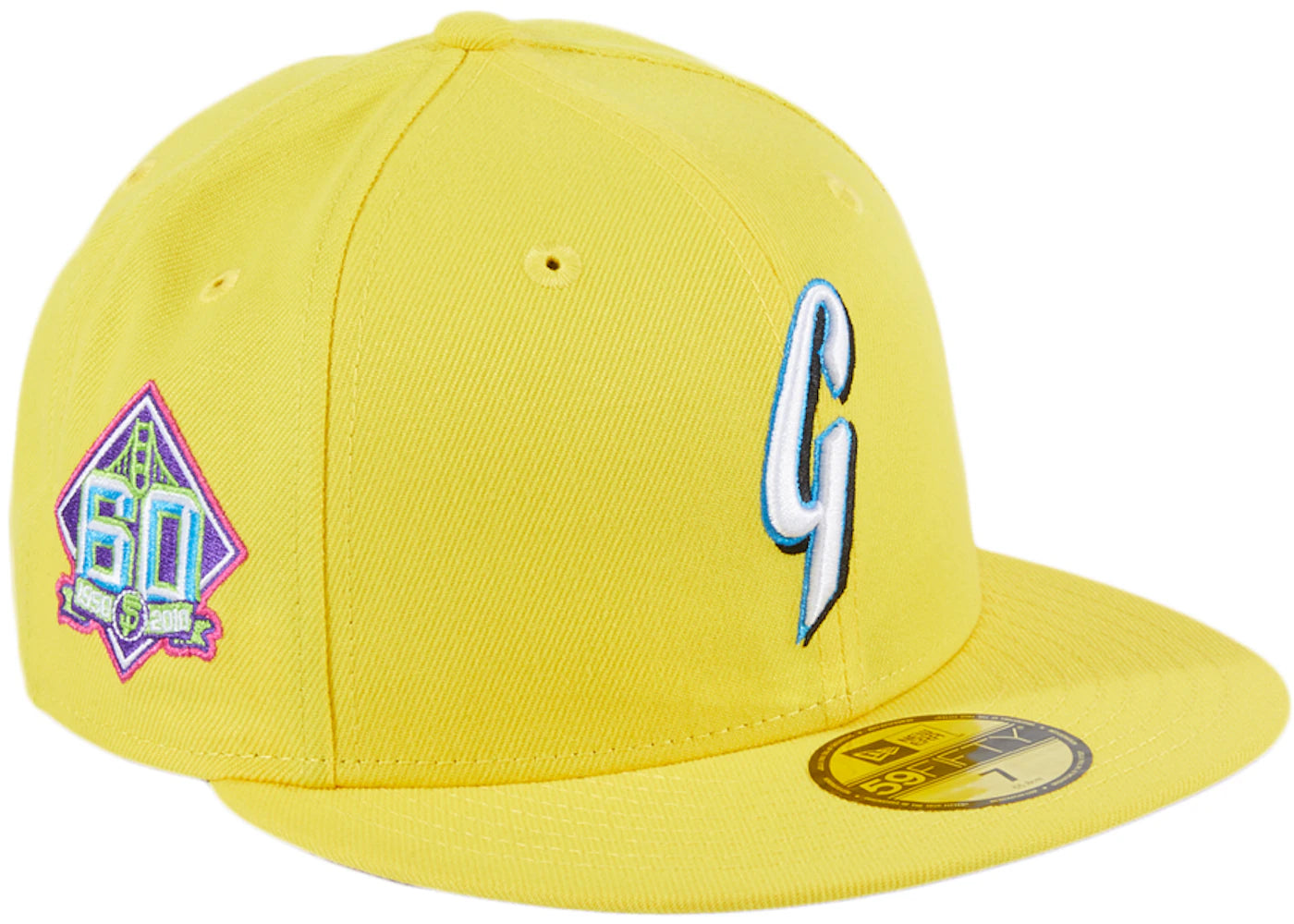 New Era San Francisco Candy Pack 60th Anniversary Patch Hat Club Exclusive 59Fifty Fitted Hat Gold
