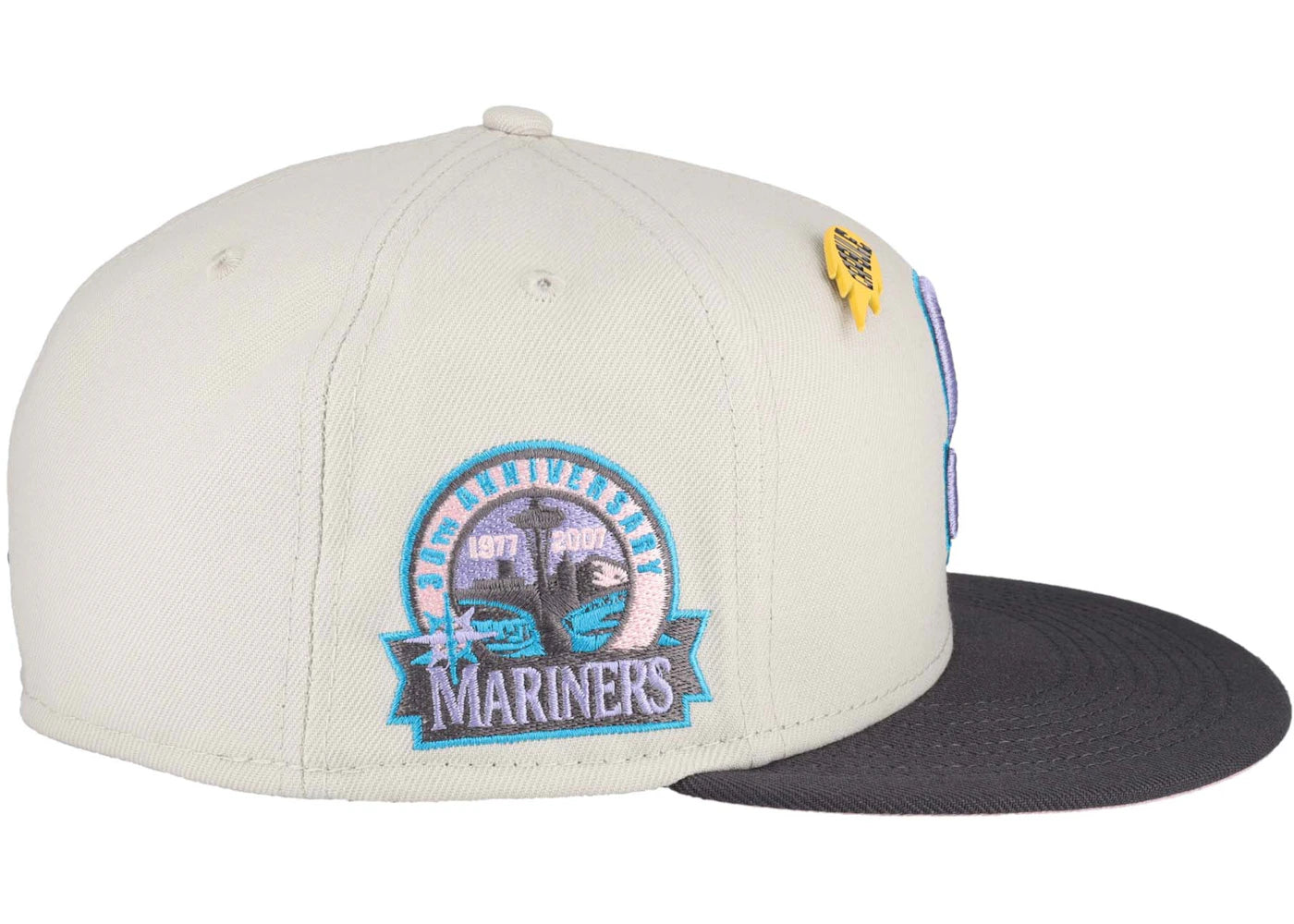 New Era Seattle Mariners Capsule Comet Collection 30th Anniversary 59Fifty Fitted Hat Grey/Pink