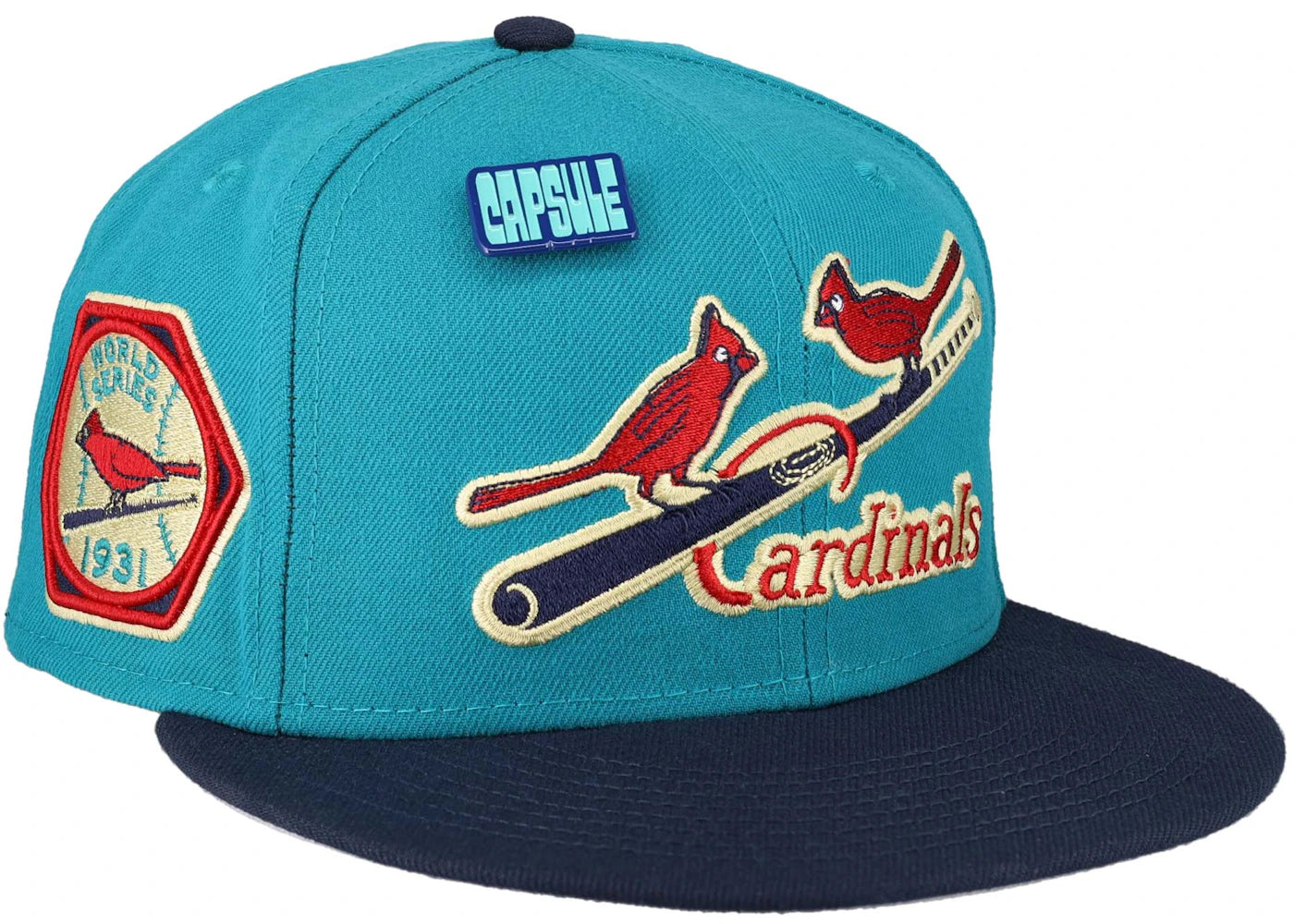 New Era St Louis Cardinals Capsule Teal Collection 1931 World Series 59Fifty Fitted Hat Teal/Grey
