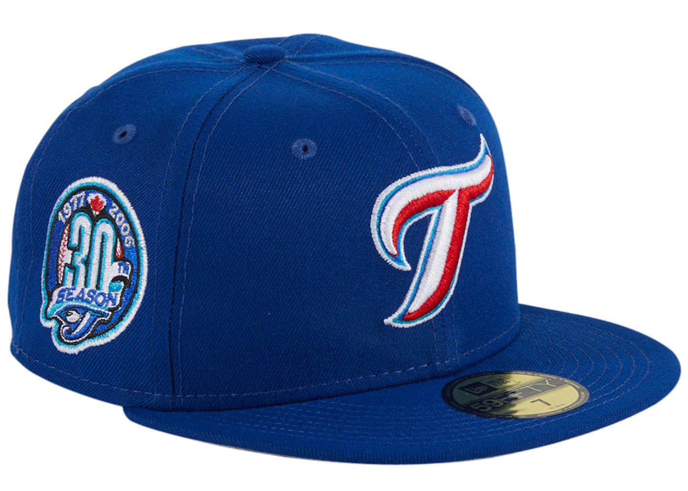 New Era Toronto Blue Jays 30th Season Patch Alternate Hat Club Exclusive 59Fifty Fitted Hat Royal/White/Red