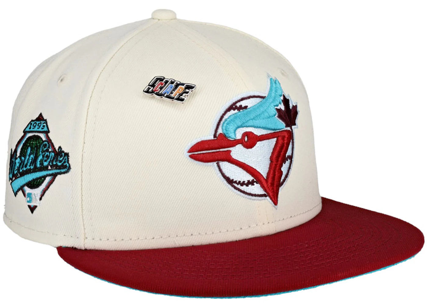 New Era Toronto Blue Jays Capsule Chrome 2.0 1993 World Series Fitted Hat 59Fifty Fitted Hat White/Blue