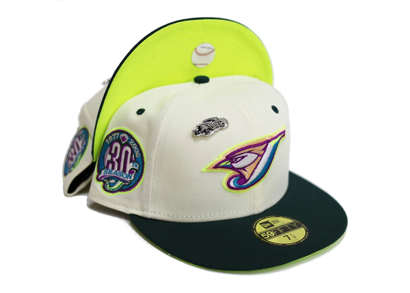 New Era Toronto Blue Jays Capsule Chrome Collection 30th Season 59Fifty Fitted Hat White/Green