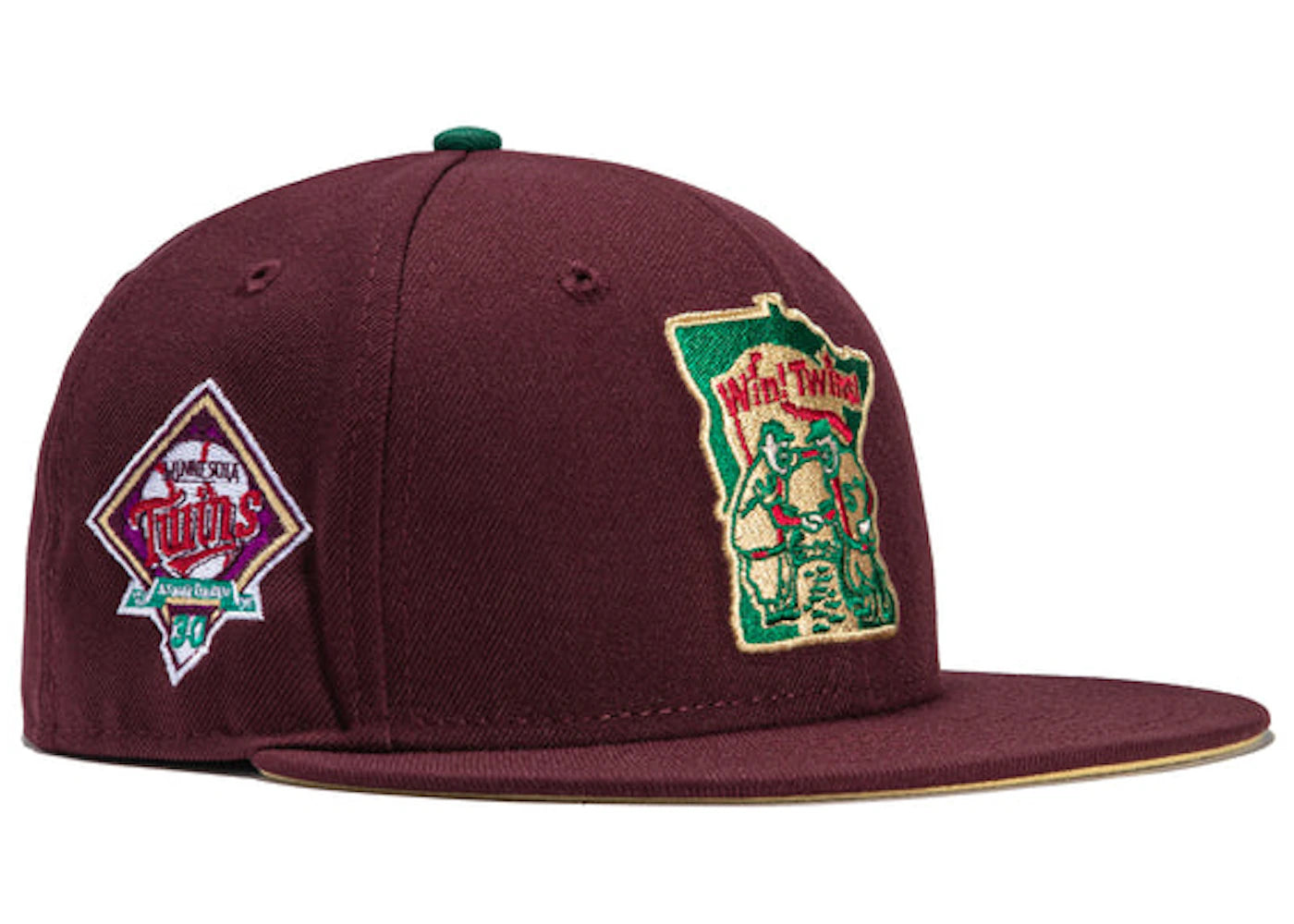 New Era x Hat Club Exclusive Cereal Pack Bonus Flavors Minnesota Twins 30th Anniversary Patch 59Fifty Fitted Hat Maroon