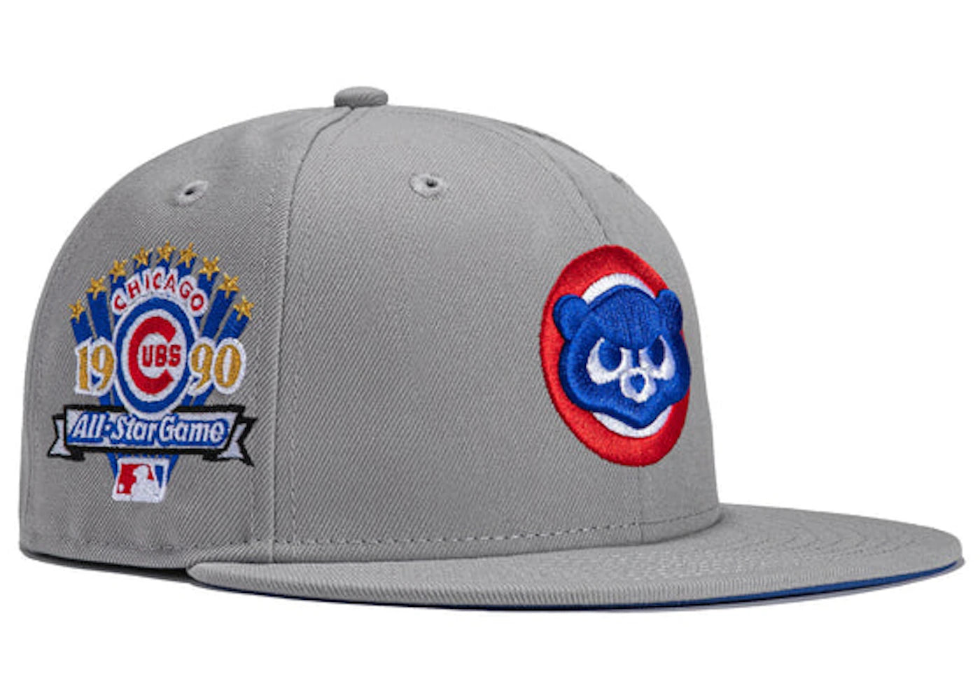 New Era x Hat Club Exclusive Grey OTC Chicago Cubs 1990 All Star Game Patch 59Fifty Fitted Hat Grey