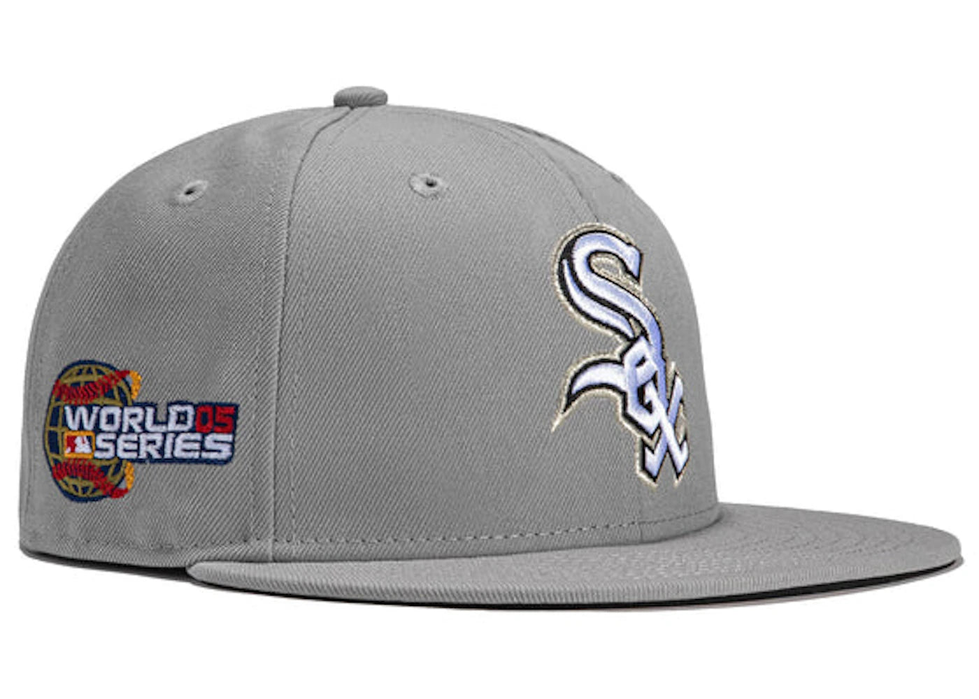 New Era x Hat Club Exclusive Grey OTC Chicago White Sox 2005 World Series Patch 59Fifty Fitted Hat Grey