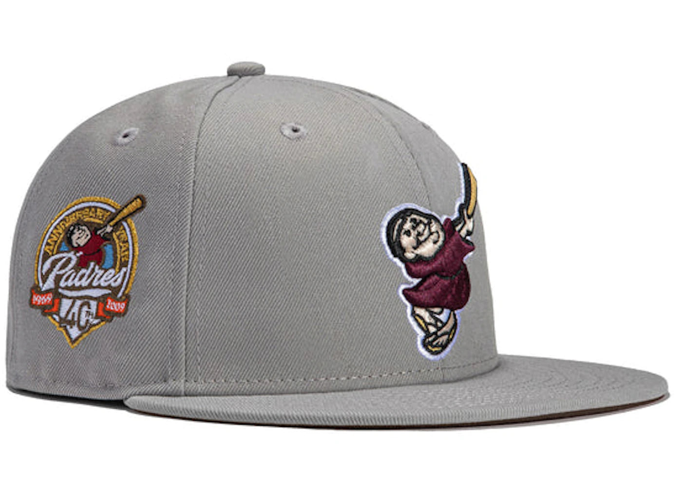 New Era x Hat Club Exclusive Grey OTC San Diego Padres 40th Anniversary Patch Friar 59Fifty Fitted Hat Grey