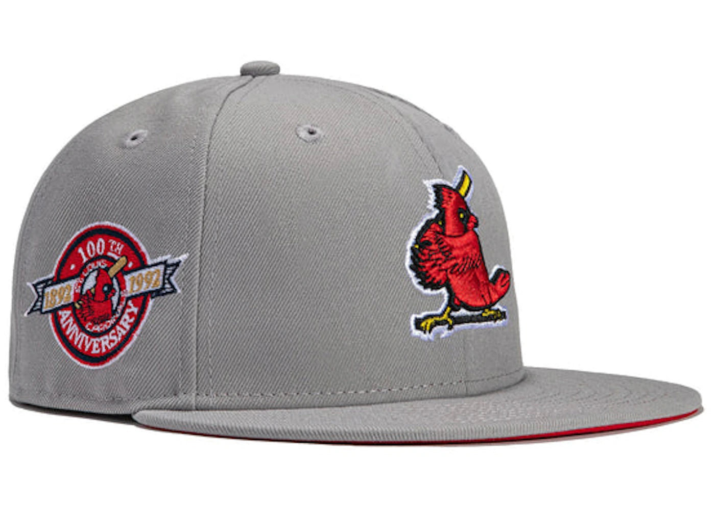 New Era x Hat Club Exclusive Grey OTC St Louis Cardinals 100th Anniversary Patch 59Fifty Fitted Hat Grey