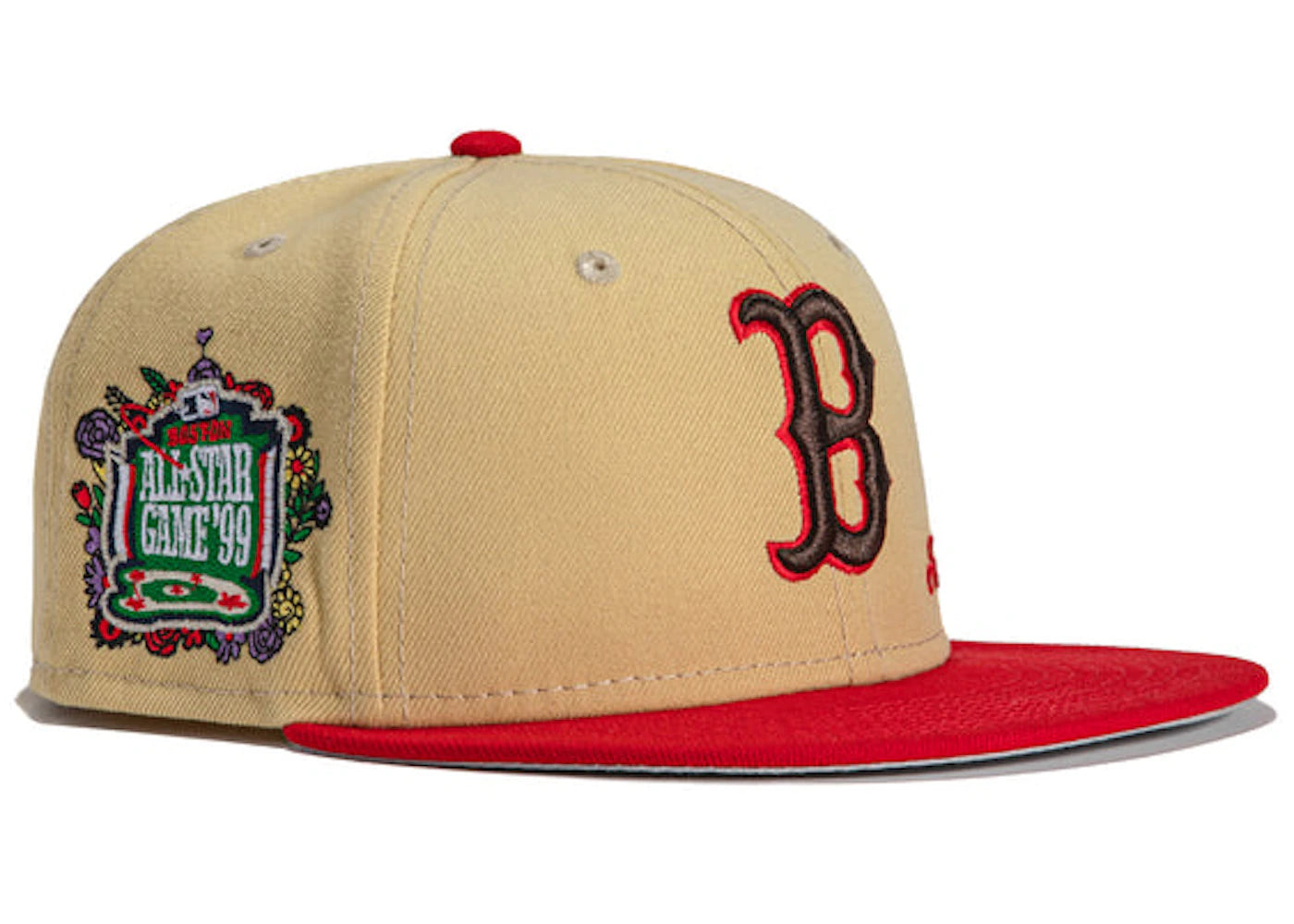 New Era x Hat Club Exclusive Jae Tips Forever Boston Red Sox 1999 All Star Game Patch 59Fifty Fitted Hat Tan/Red