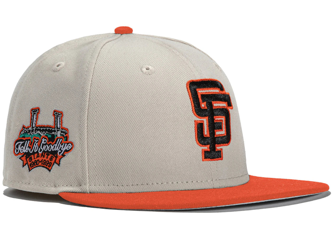 New Era x Hat Club Exclusive Stone Dome San Francisco Giants Tell It Goodbye Patch 59Fifty Fitted Hat Stone