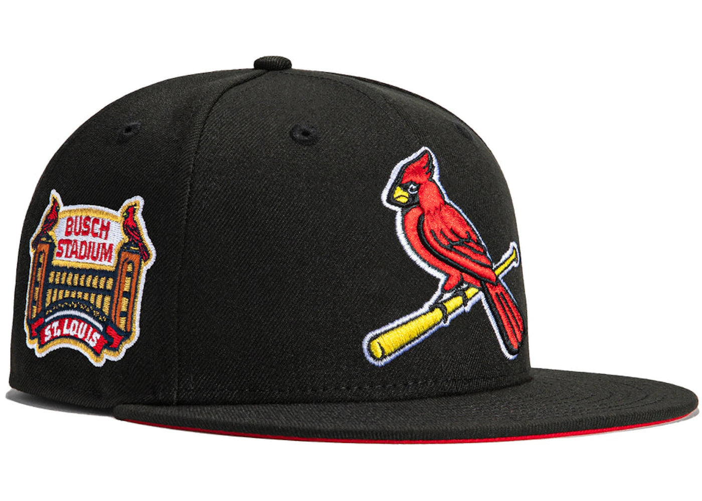 New Era x Hat Club St. Louis Cardinals Busch Stadium Patch Red UV 59Fifty Fitted Hat Black