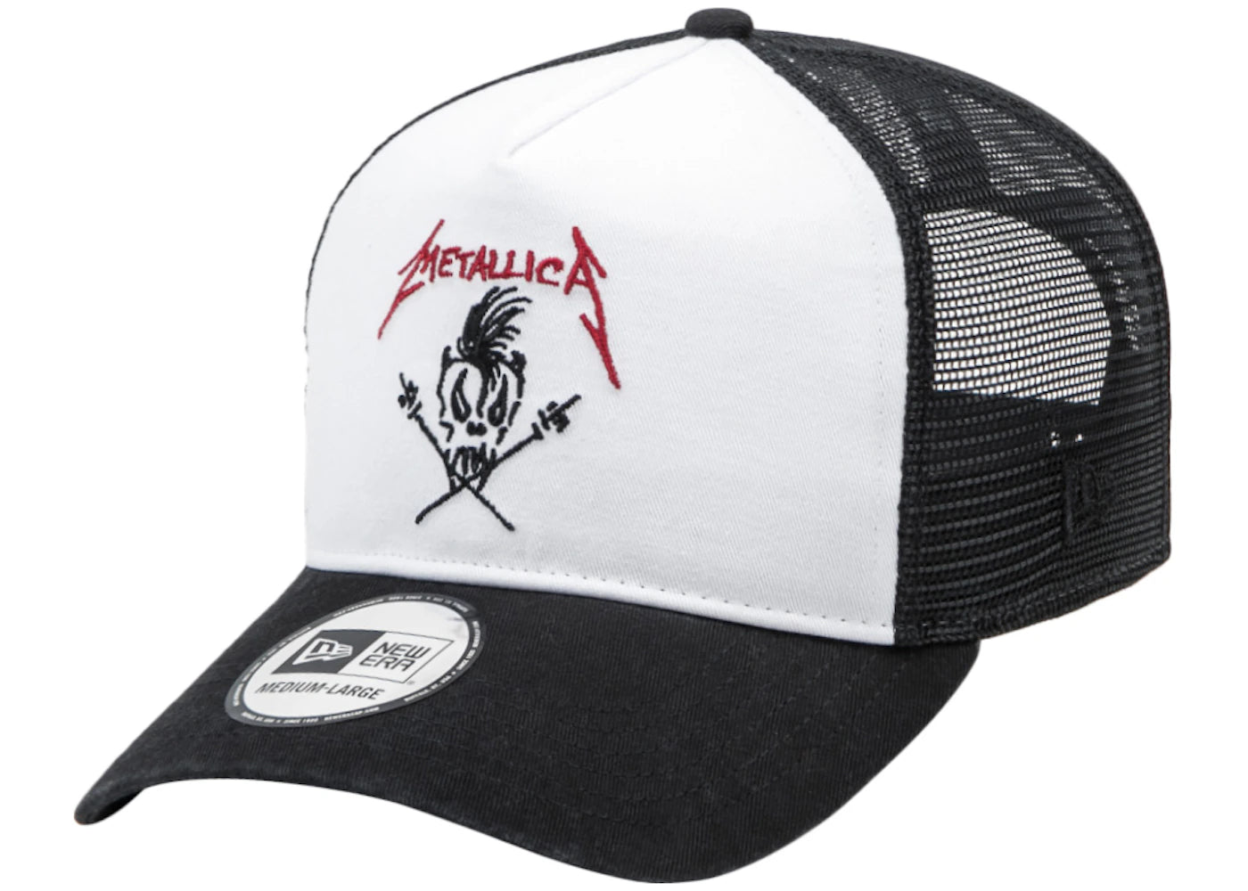 New Era x Metallica Scary Guy K Frame Mesh Ball Hat White