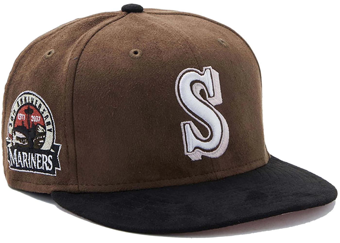 New Era x PS Reserve x Miki Guerra Suede Mariners 59Fifty Fitted Hat Pink Mocha