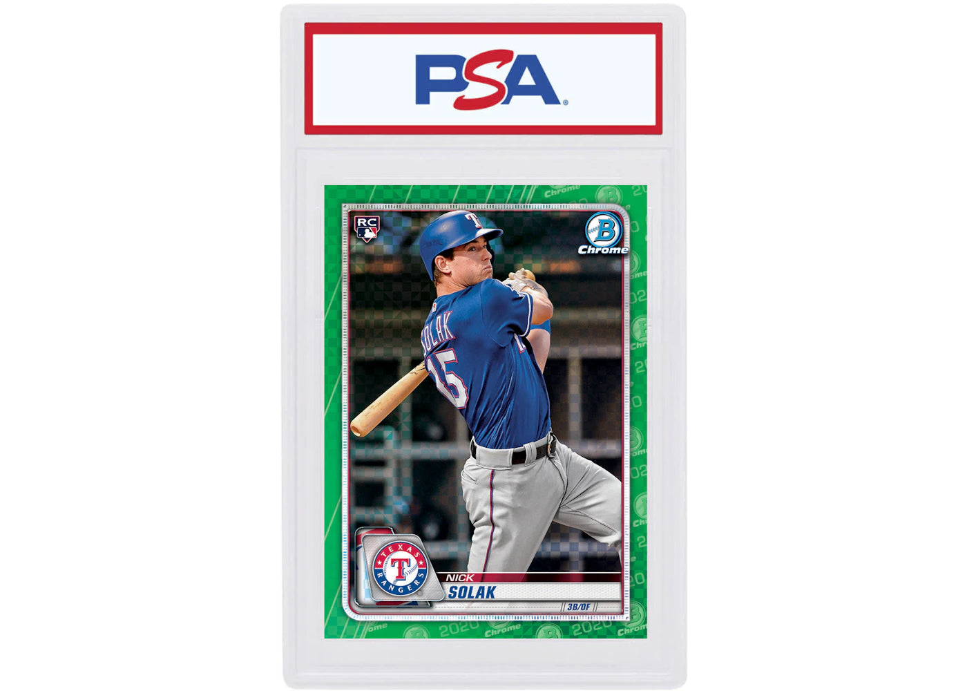 Nick Solak 2020 Bowman Chrome X Rookie Green X-Fractor /31 #98 (PSA or BGS Graded)