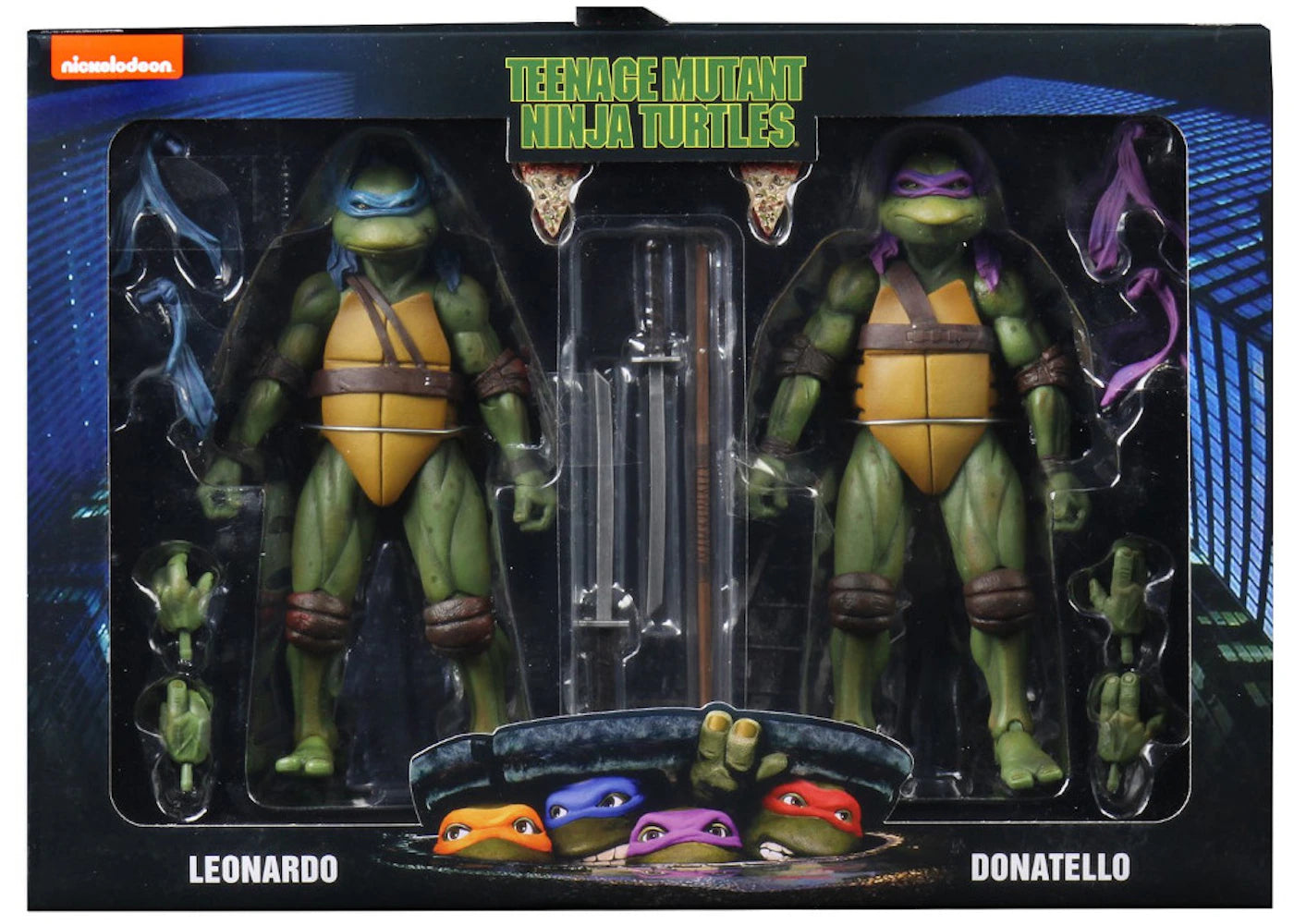 Nickelodeon TMNT 1990 Movie 7” Scale 2-Packs Sets (Leonardo & Donatello) Action Figure