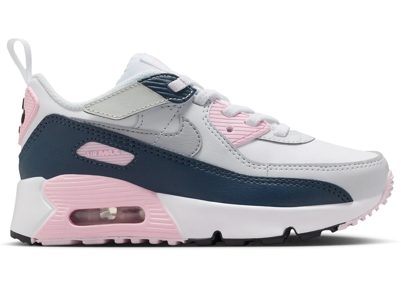 Nike Air Max 90 EasyOn White Pink Foam Navy (PS)