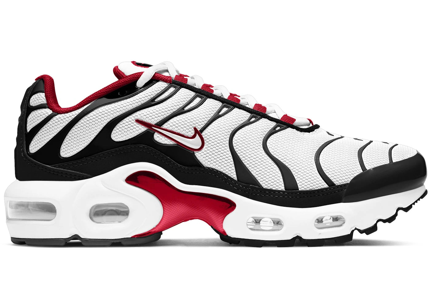 Nike Air Max Plus Black University Red White (GS)