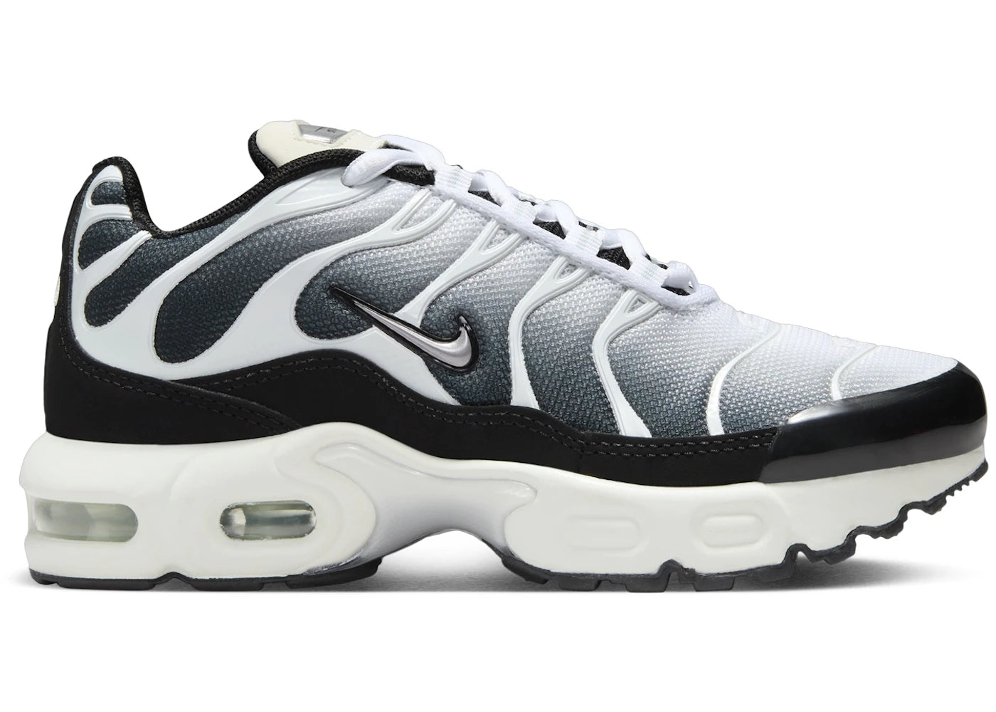 Nike Air Max Plus Black White Sail Metallic Cool Grey (PS)
