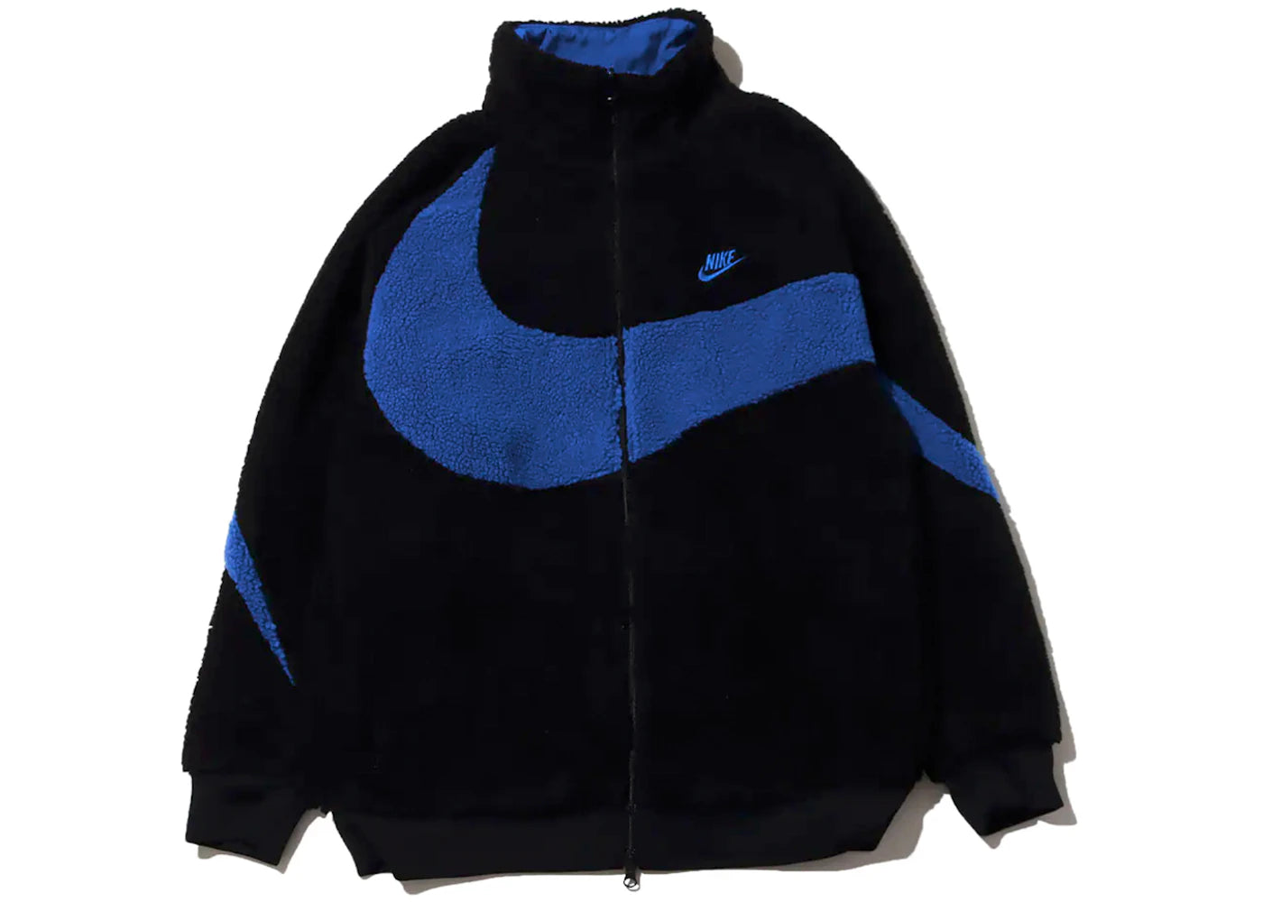 Nike Big Swoosh Reversible Boa Jacket (Asia Sizing) Black Game Royale